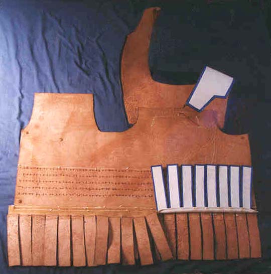 Inside view of cuirass laid out flat