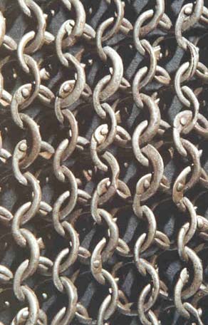 close-up picture of mail armour