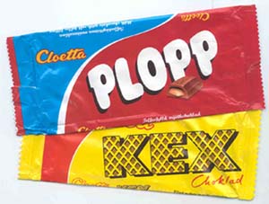 Swedish chocolate bars with unfortunate names