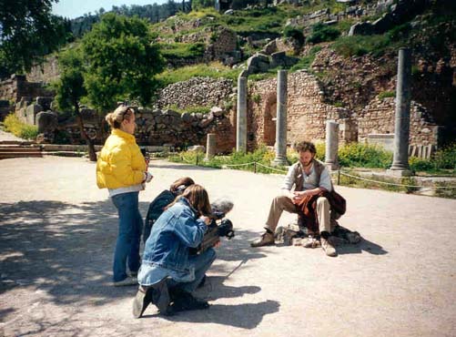 Lloyd in Delphi with video crew
