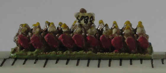 Line of 2mm scale legionaries.