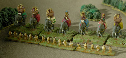 2mm scale elephants, in battle.